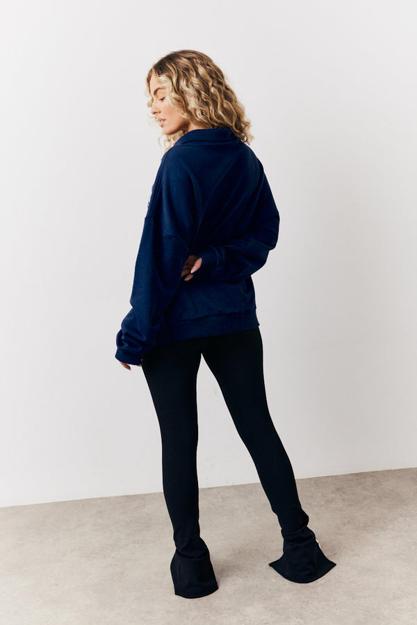 In The Style Fits Black Sculpt & Control High Waisted Split Hem Ribbed Legging Black