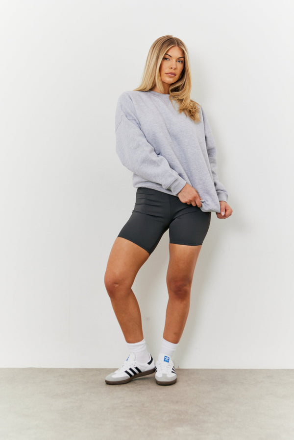 in the style Fits Contour High Waisted Cycling Shorts Charcoal