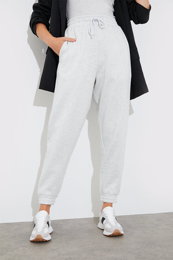 In The Style Fits Fleeceback Cuff Oversized Joggers Grey