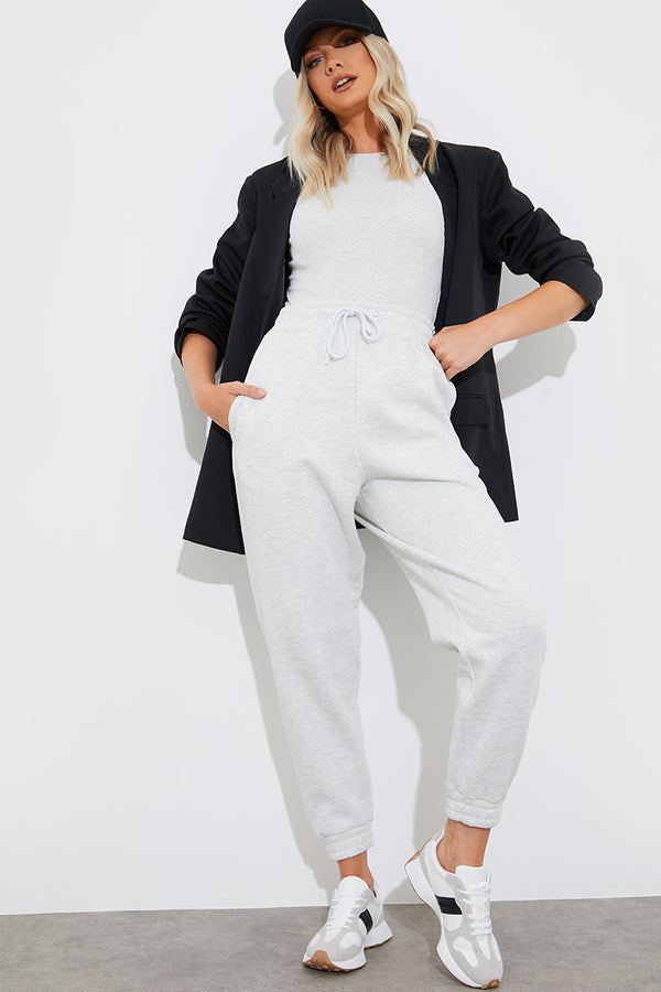 in the style Fits Fleeceback Cuff Oversized Joggers Grey