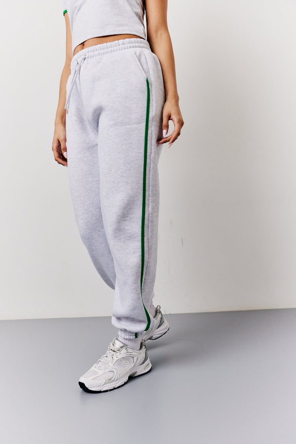 In The Style Fits Grey Marl Fits Side Stripe Cuffed Co-Ord Jogger Grey