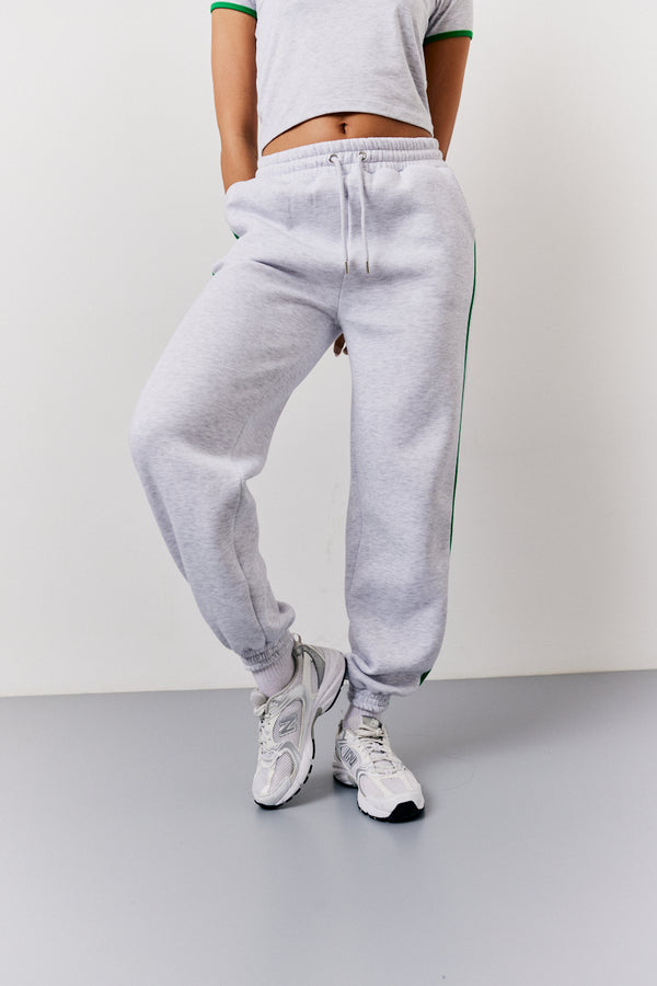 In The Style Fits Grey Marl Fits Side Stripe Cuffed Co-Ord Jogger Grey