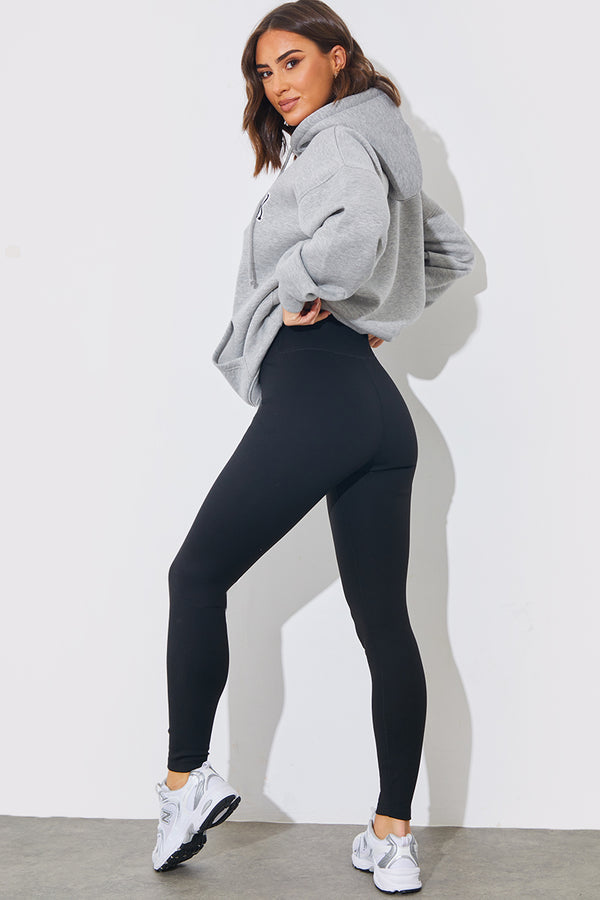 In The Style Fits High Waisted Fleece Lined Legging Black