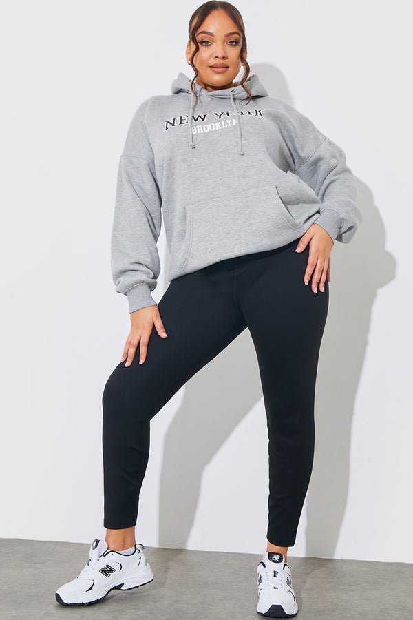 In The Style Fits High Waisted Fleece Lined Legging Black