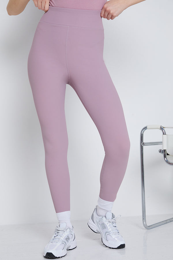 In The Style Fits High Waisted Sculpting Ribbed Leggings Pink