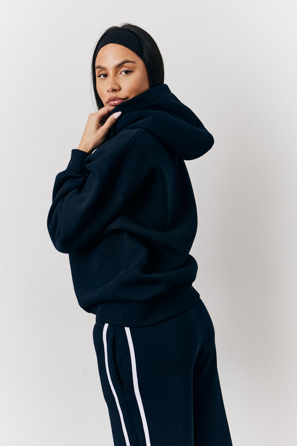 In The Style Fits Navy Fits Bubble Print Co-Ord Hoodie Navy