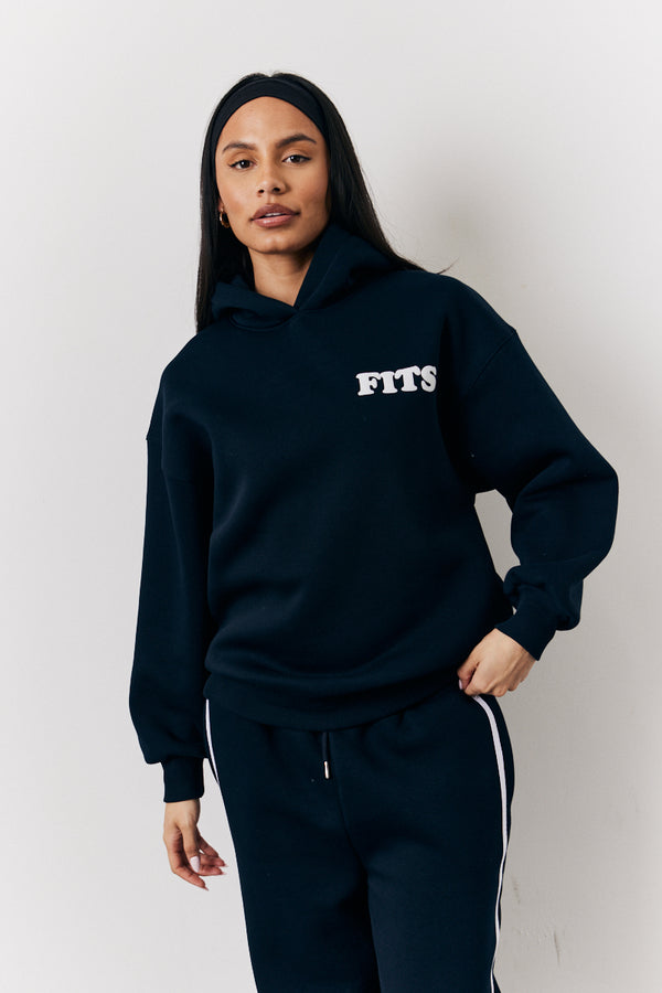 in the style Fits Navy Fits Bubble Print Co-Ord Hoodie Navy