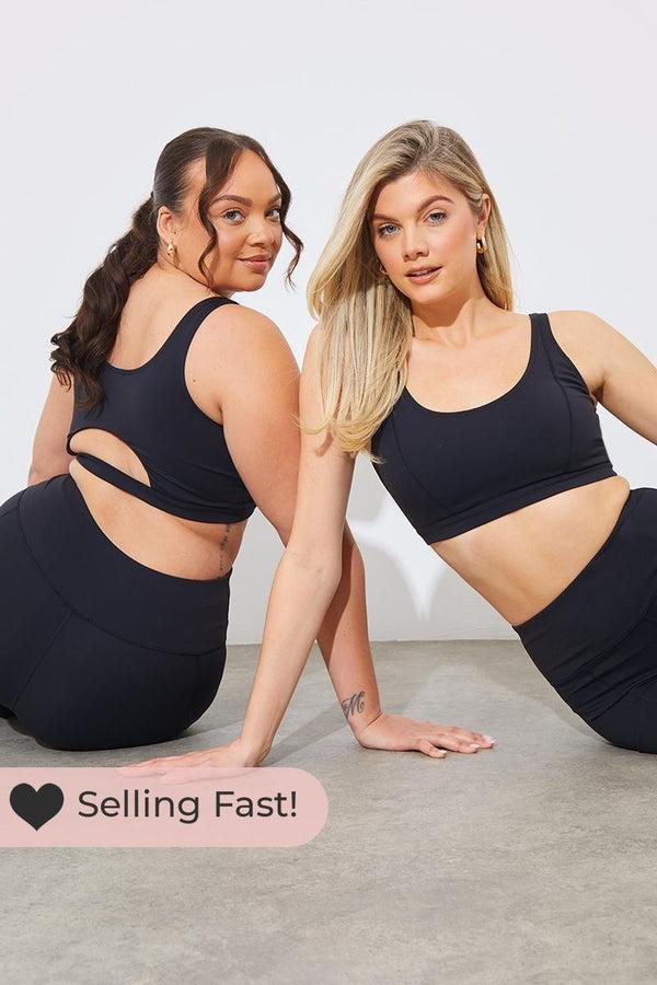 In The Style Fits RIB HIGH SUPPORT SPORTS BRA Black