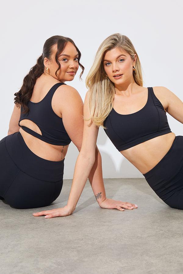 In The Style Fits RIB HIGH SUPPORT SPORTS BRA Black