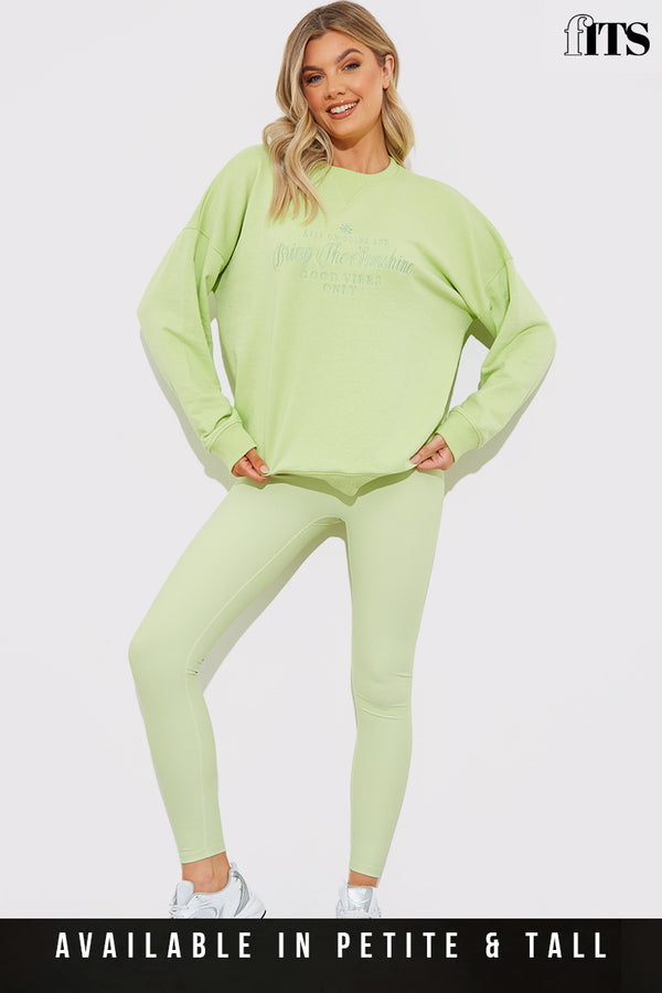 in the style Fits Sculpt Ribbed Sports Leggings Lime
