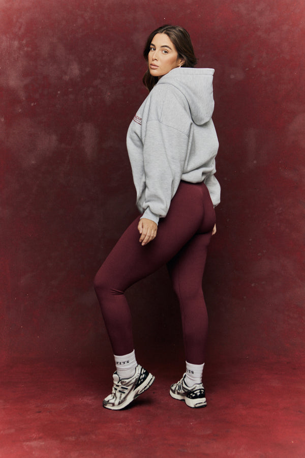 In The Style Fits Seamless High Waist Bum Boosting Leggings Burgundy