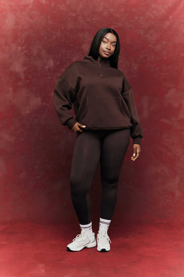 In The Style Fits Seamless High Waist Bum Boosting Leggings Chocolate