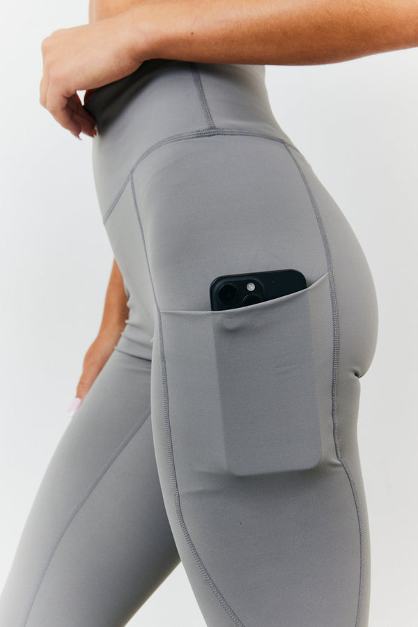 In The Style Fits Soft Touch Seam Detail Legging Grey