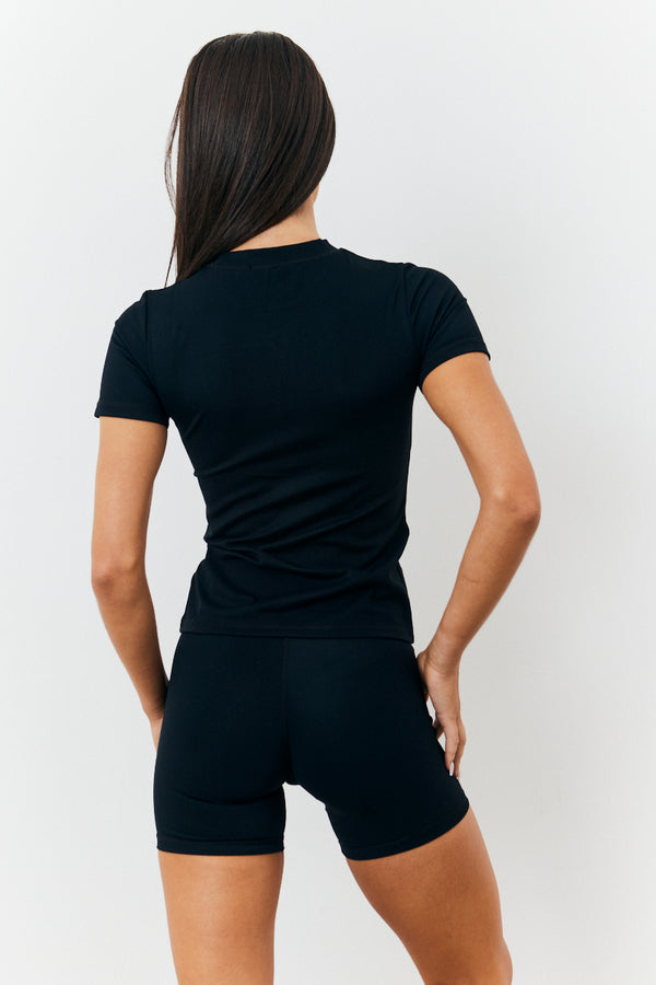 In The Style Fits Soft Touch Short Sleeve Top Black