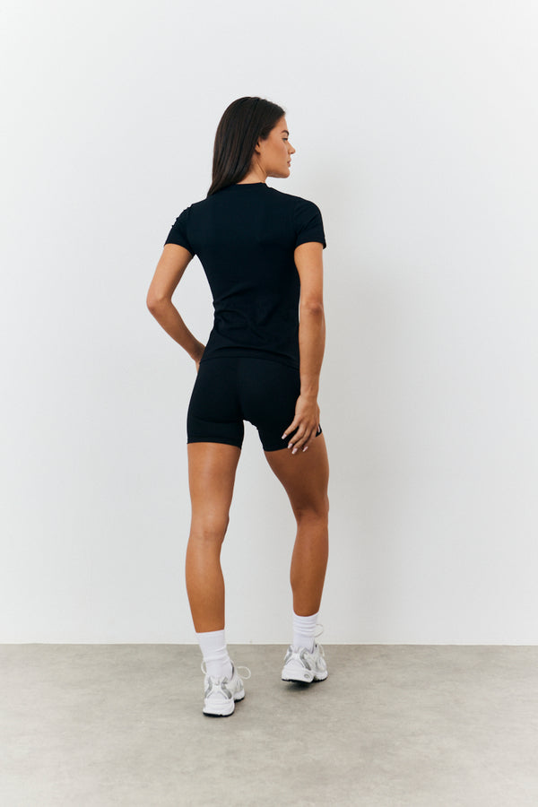 In The Style Fits Soft Touch Short Sleeve Top Black