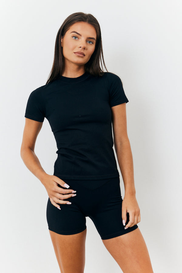 in the style Fits Soft Touch Short Sleeve Top Black