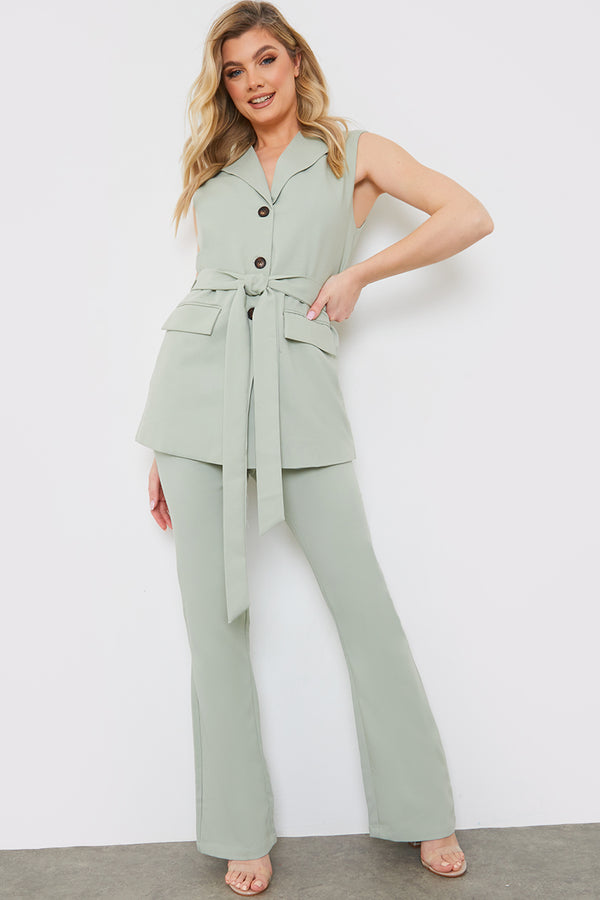 In The Style Fits Tailored Fit And Flare Trouser Ecru