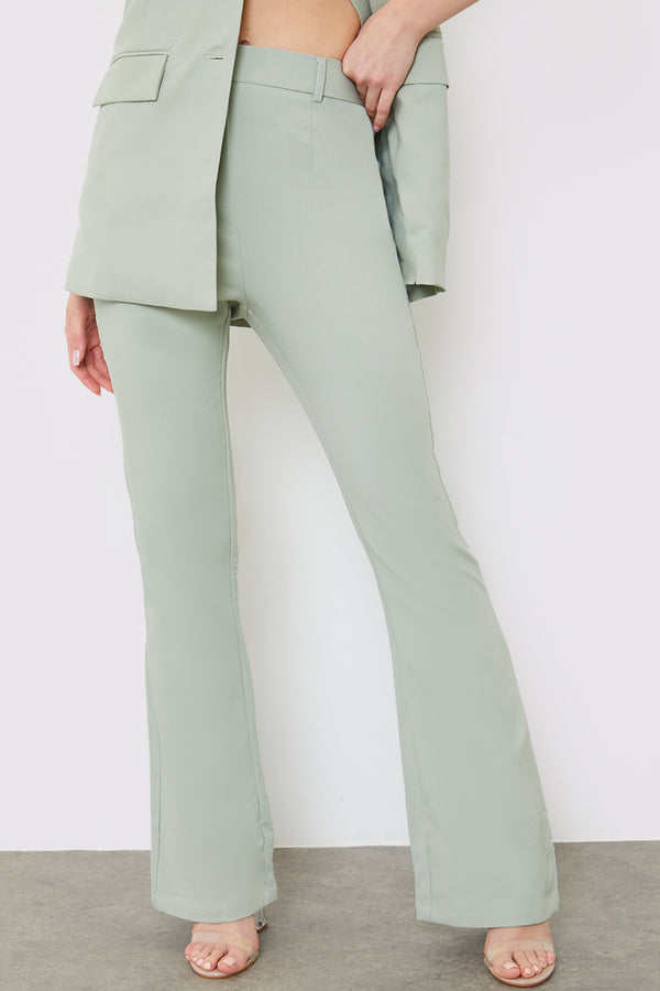 In The Style Fits Tailored Fit And Flare Trouser Ecru