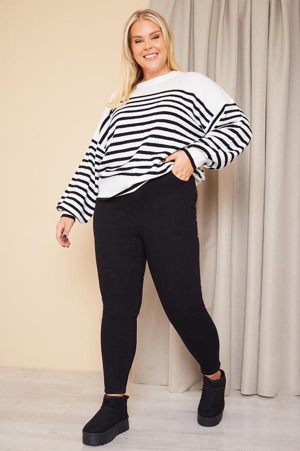In The Style In The Style Adjustable Skinny Jeans Black