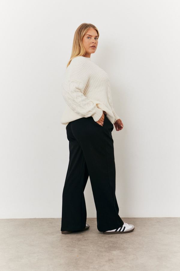 In The Style In The Style Adjustable Wide Leg Trouser Black
