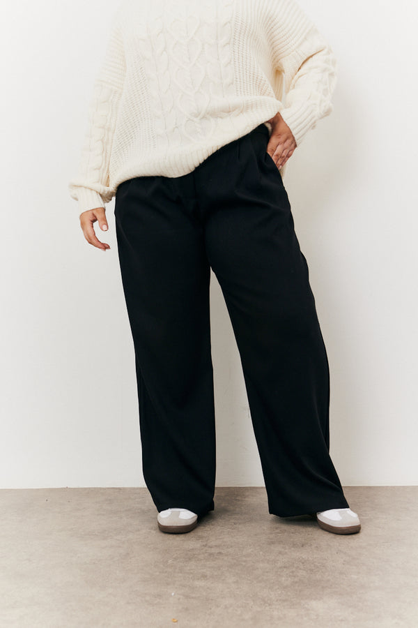 In The Style In The Style Adjustable Wide Leg Trouser Black