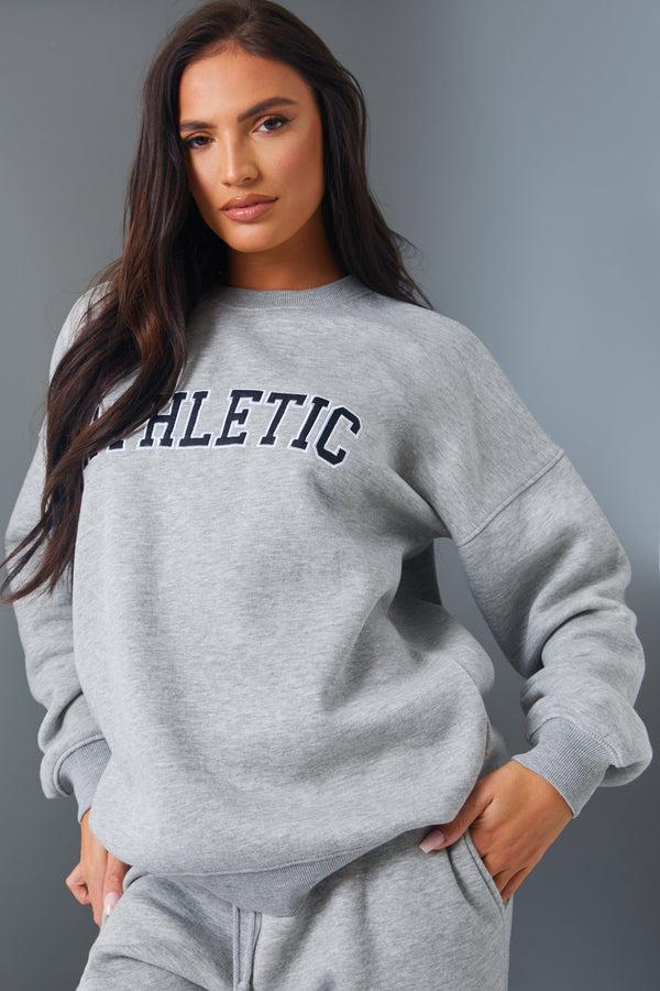 in the style In the Style Athletic' Slogan Sweater Grey in the style In the Style Athletic' Slogan Sweater Grey