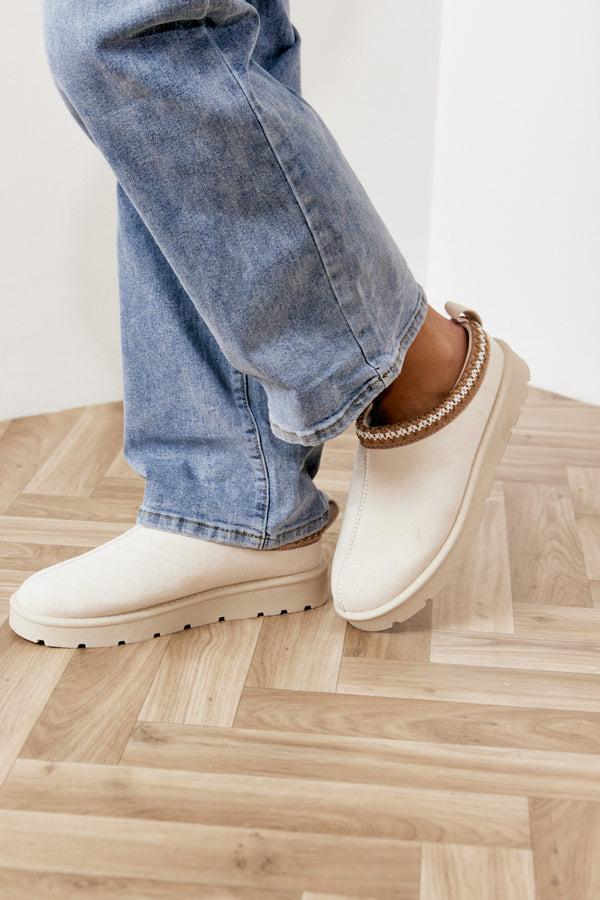 in the style In The Style Aztec Faux Suede Shoe Beige in the style In The Style Aztec Faux Suede Shoe Beige