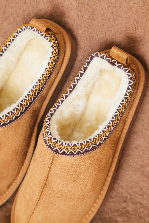 In The Style In The Style Aztec Faux Suede Shoe Brown