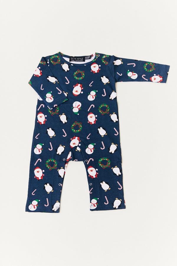 in the style In the Style Babies Festive Print Matching Family Romper Multi in the style In the Style Babies Festive Print Matching Family Romper Multi