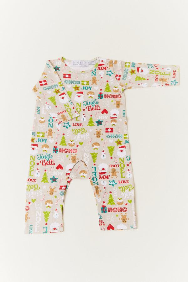 in the style In the Style Babies Noel Print Matching Family Romper Multi