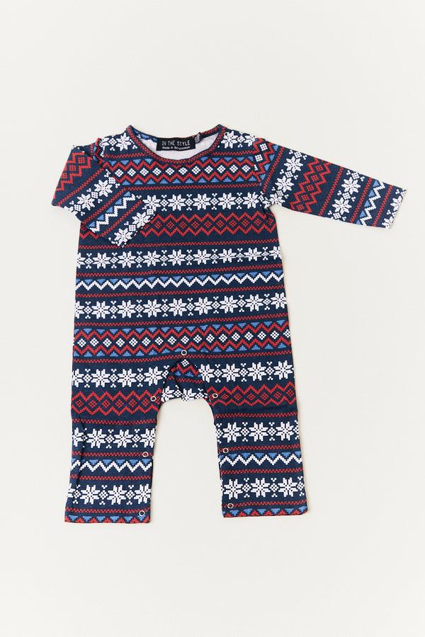 in the style In the Style Babies Snowflake Print Matching Family Romper Multi
