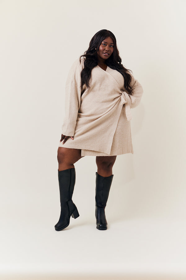 In The Style In The Style Bella Chunky Heeled High Leg Boot Black