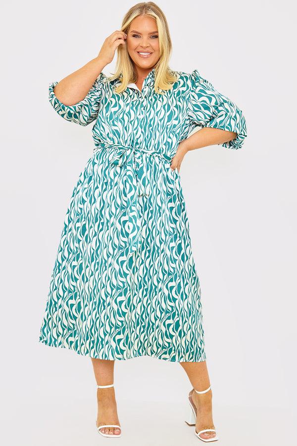 in the style In the Style Belted Midi Shirt Dress Green in the style In the Style Belted Midi Shirt Dress Green