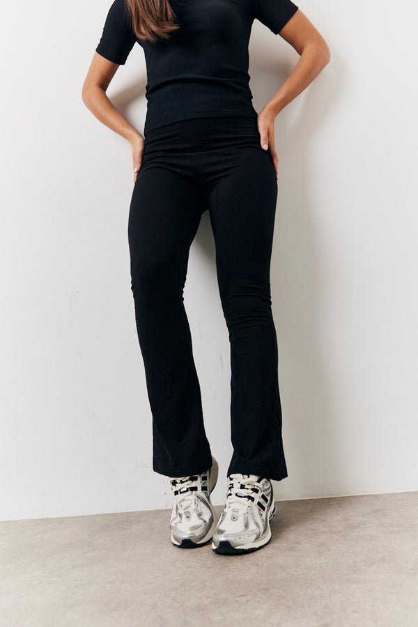 In The Style In The Style Black 2 Pack Jersey Kickflare And Legging Black