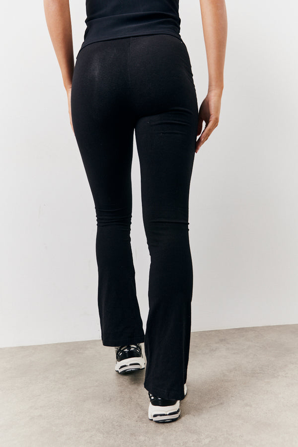 In The Style In The Style Black 2 Pack Jersey Kickflare And Legging Black