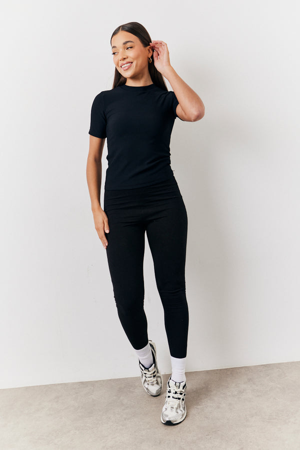 In The Style In The Style Black 2 Pack Jersey Legging Black