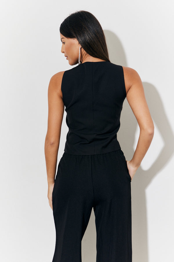 In The Style In The Style Black Embellished Waistcoat Black