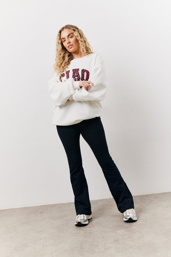 in the style In The Style Black Kickflare Leggings Black