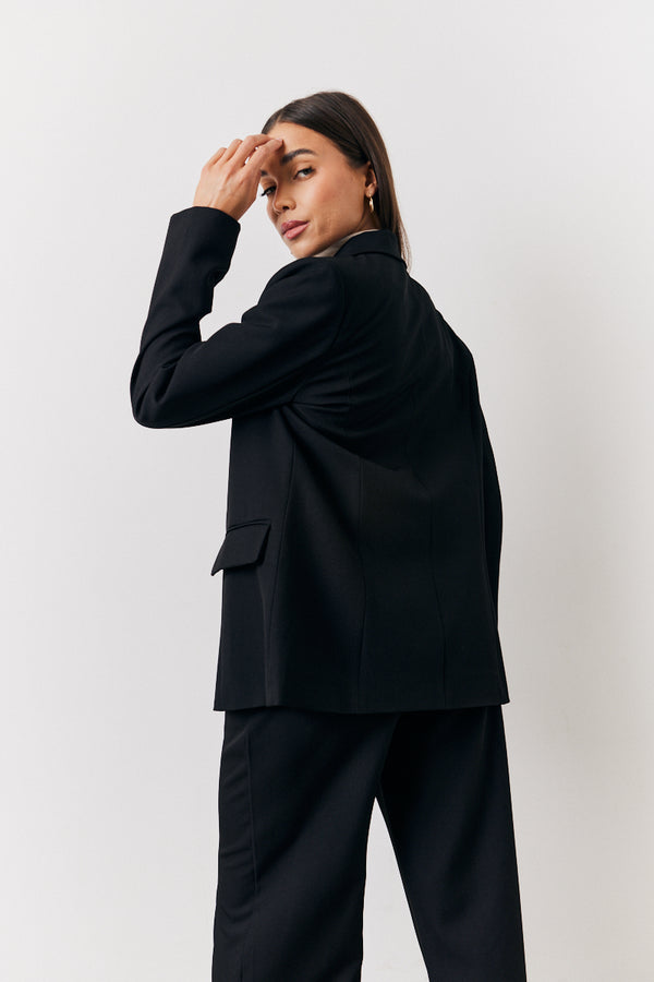 In The Style In The Style Black Relaxed Pocket Detail Blazer Black
