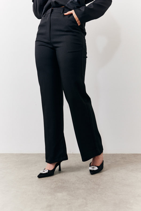 In The Style In The Style Black Tailored High Waist Trouser Black