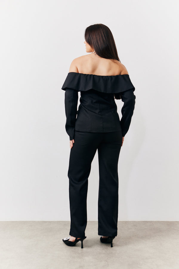 In The Style In The Style Black Tailored High Waist Trouser Black