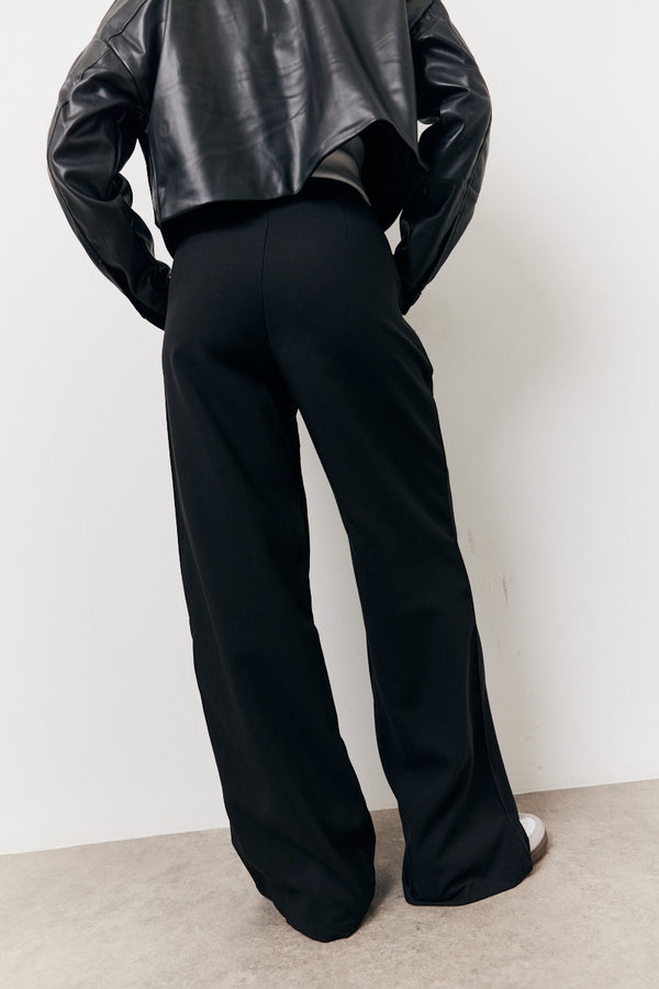 In The Style In The Style Black Tailored Wide Leg Trouser Black