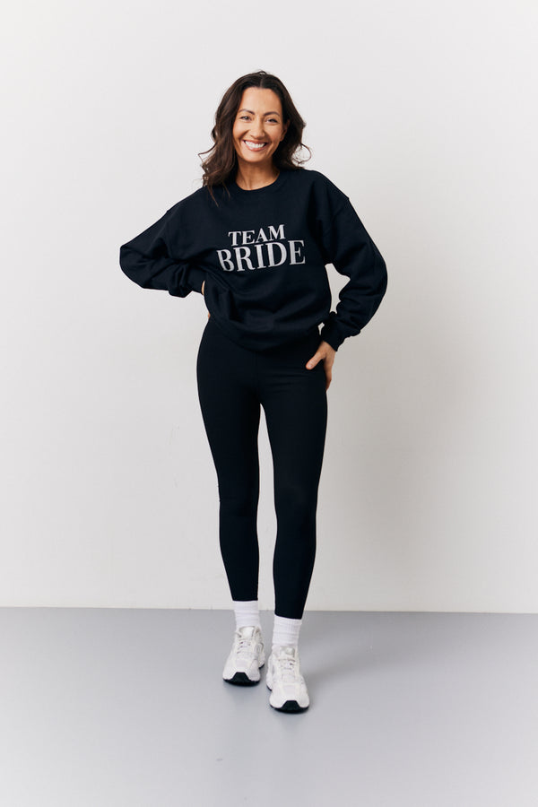 In The Style In The Style Black Team Bride Slogan Sweatshirt Black