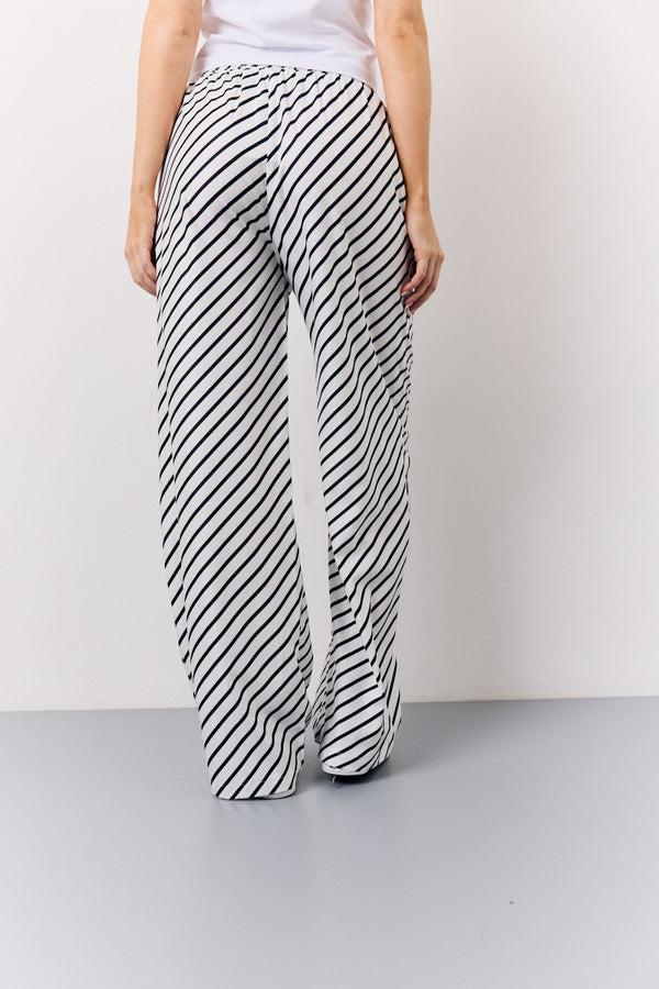 In The Style In The Style Black & White Striped Drawstring Trouser Multi