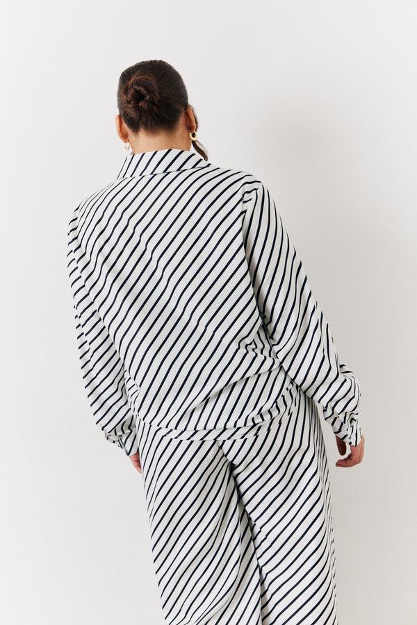 In The Style In The Style Black & White Striped Shirt Multi