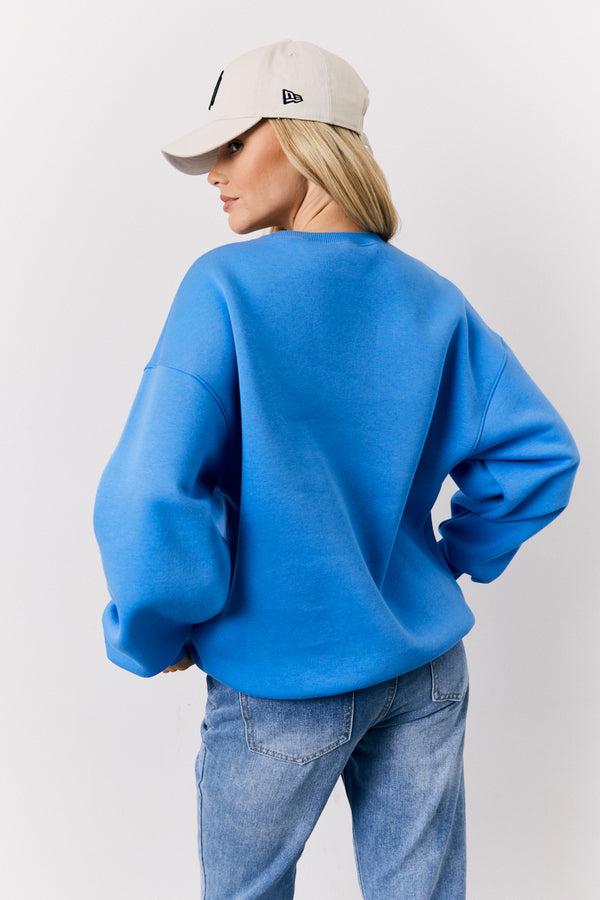 In The Style In The Style Blue Borg Graphic Sweater Blue