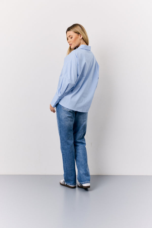 In The Style In The Style Blue Oversized Shirt Blue