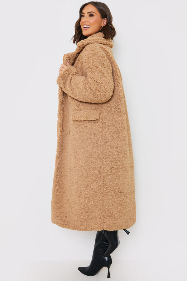 In The Style In The Style Borg Double Breasted Coat Stone