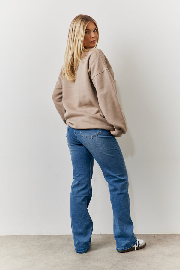 In The Style In The Style BOSTON OVERSIZED SWEATER Stone