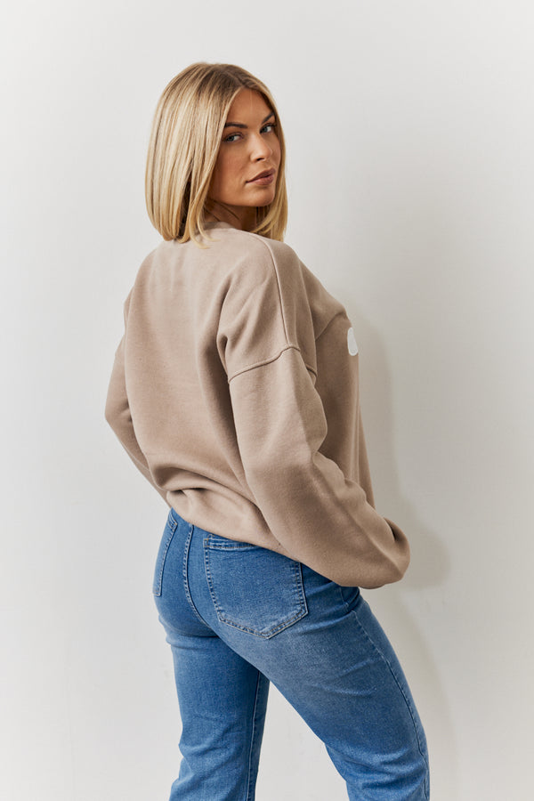 In The Style In The Style BOSTON OVERSIZED SWEATER Stone